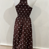 Ciara Spot Maxi Dress (Chocolate)