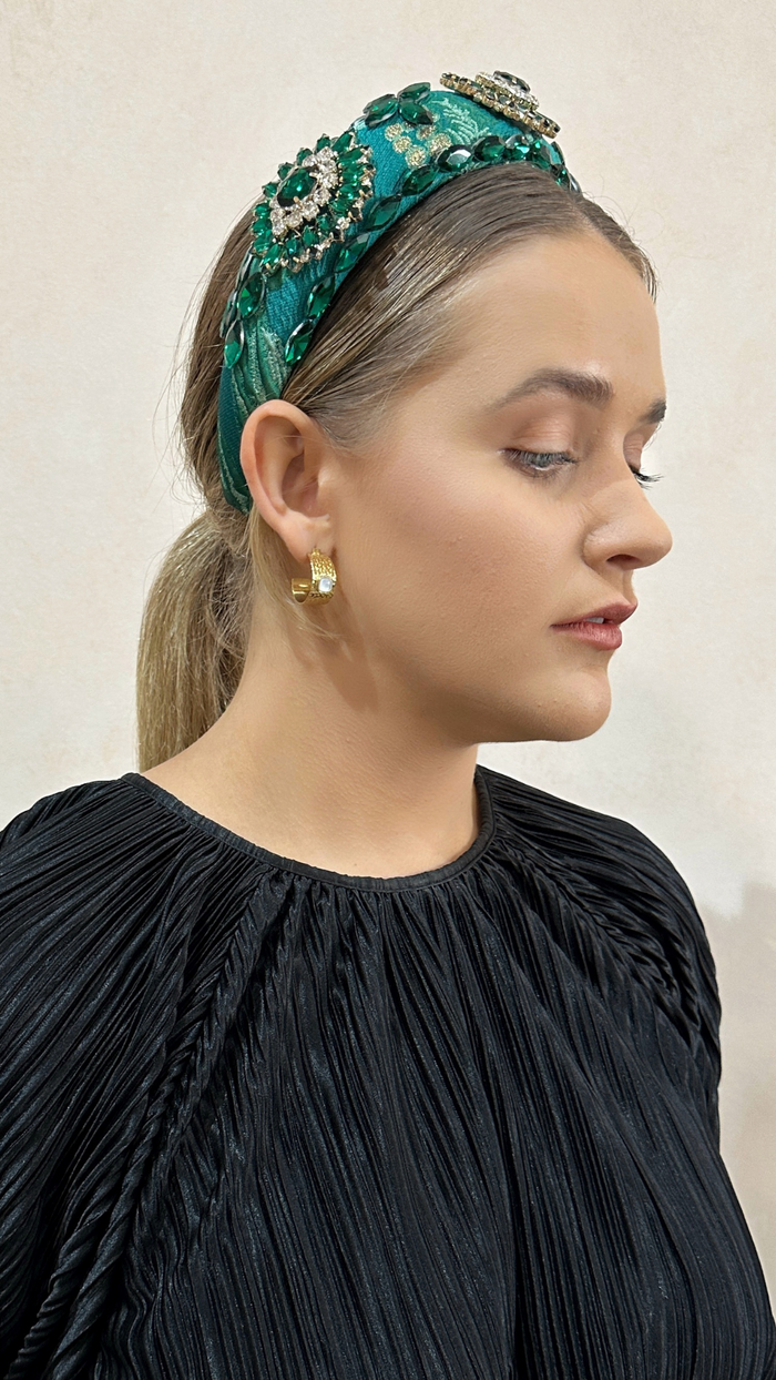 Eleanor Jewel Headband (Emerald)