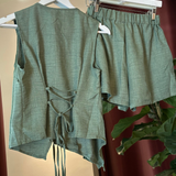 Mariam Vest Top and Shorts Set