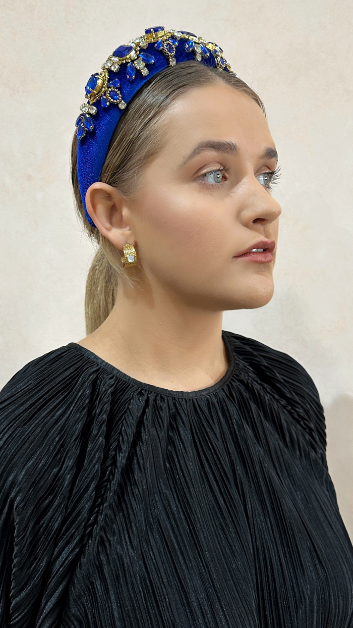 Anastasia Jewel Headband (Sapphire)