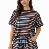 Maggie Stripe Tee Set