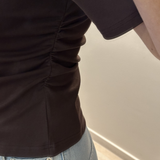 Dara Asymmetrical Top (Chocolate)