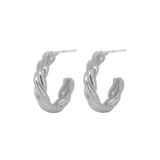 Ambre Twist Hoops (Silver)