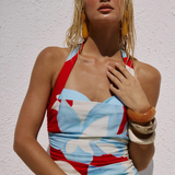 Evie Sweetheart Halter Mini Dress