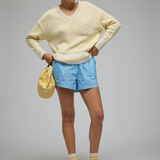 Libby Cotton Stripe Short (Sky Blue Stripe)