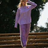 Bisous Stripe Shirt (Violet)