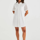 Stevia Shirt Dress (Ivory)
