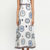 Alessia Maxi Dress (Cream/Navy)