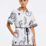 Alessia Playsuit (Cream/Navy)