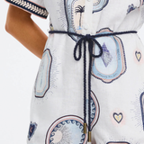 Alessia Playsuit (Cream/Navy)