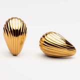 Ridged Earrings (Gold)