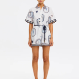 Alessia Playsuit (Cream/Navy)