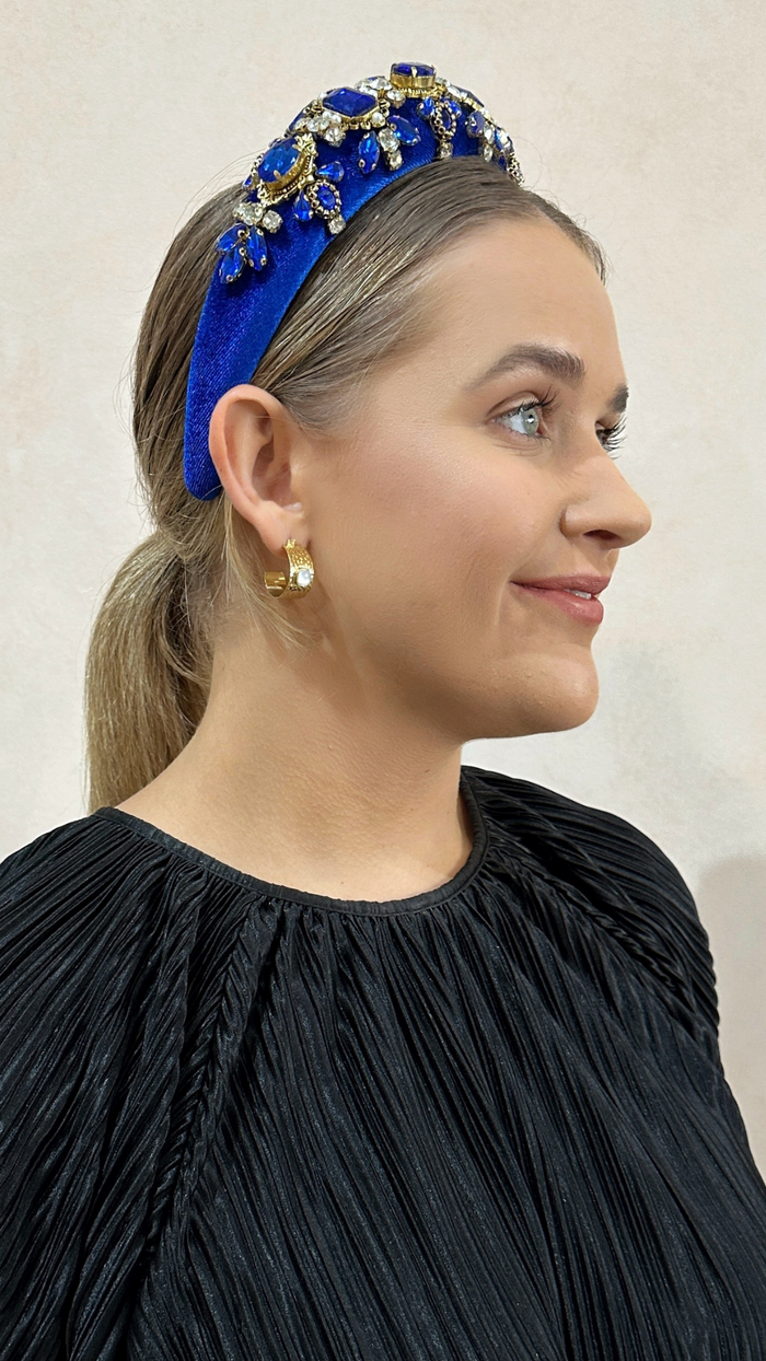 Anastasia Jewel Headband (Sapphire)