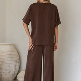 Portofino Luxe Pants Chocolate