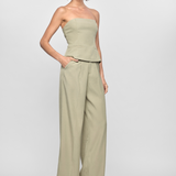 Margot Wide Leg Pant (Pistachio)