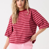 Hallie Tee (Boysenberry Stripe)