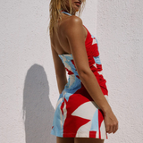 Evie Sweetheart Halter Mini Dress