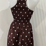 Ciara Spot Maxi Dress (Chocolate)
