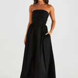 Mina Strapless Dress (Black)