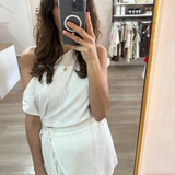 Eve Off Shoulder Skort Set (White)