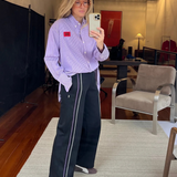 Bisous Stripe Shirt (Violet)