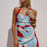 Evie Sweetheart Halter Mini Dress