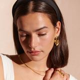 Satin Plain Padded Headband - Black