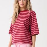 Hallie Tee (Boysenberry Stripe)