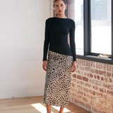 Leopard Print Maxi Skirt
