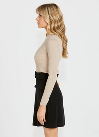 Madeline Lurex Knit Top (Cream Gold)