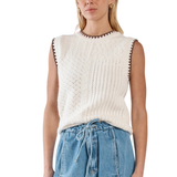 Tonia Knit Vest (Cream/Mushroom)
