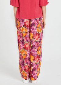 Yasmin Wide Leg Pant (Berry Floral)