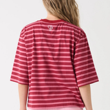 Hallie Tee (Boysenberry Stripe)