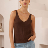 Coco Knit Tank (Brown)