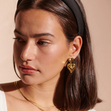 Satin Plain Padded Headband - Black