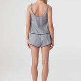 Allie Top (Muted Blue Check)