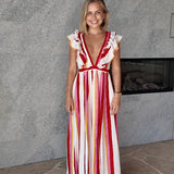 Frankie Maxi Dress (Candy Stripe)