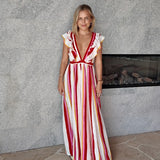 Frankie Maxi Dress (Candy Stripe)