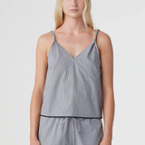 Allie Top (Muted Blue Check)