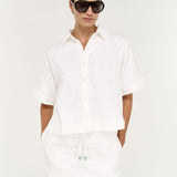 Elvara Crop Shirt - White