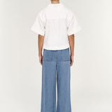 Elvara Crop Shirt - White