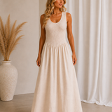 Mika Maxi Dress (Beige)