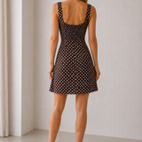 Mila Polka Dot Dress (Chocolate)