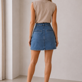 Laura Denim Skirt (Light Blue)