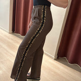 Luna Racer Pant (Chocolate/Stripes)