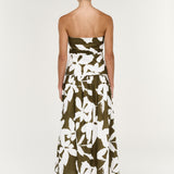 Liora Strapless  Top - Olive
