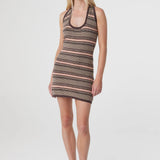Jaya Halter Mini Dress (Espresso Chilli)