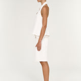 Nyra Denim Halter Top -Cotton Denim Halter Top in White