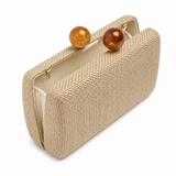 Taylor Raffia Clutch (Beige)