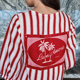 Raffie Mini Dress (Red & White Stripe)